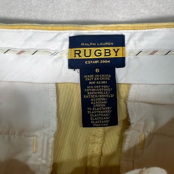 Women’s Ralph Lauren Rugby Size 6 Yellow Corduroy Classic Trad Ivy Pants Trouser - Picture 2 of 9